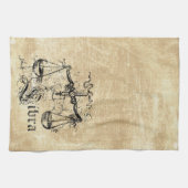 Vintage Zodiac Libra Geschirrtuch (Horizontal)