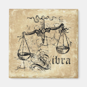 Vintage Zodiac Libra Magnet