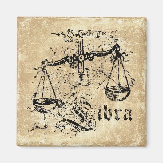 Vintage Zodiac Libra Magnet (Vorne)