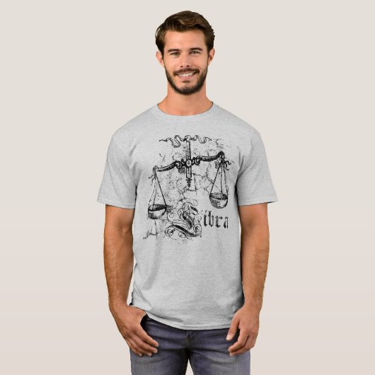 Vintage Zodiac Libra T-Shirt (Vorne ganz)