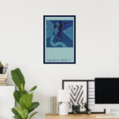 Vintage Zodiakastastrologie, Aquarius-Konstellatio Poster (Heimbüro)