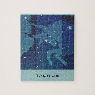 Vintage Zodiakastastrologie, Tauruskonstellation Puzzle