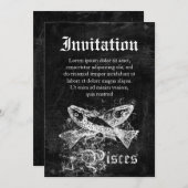 Vintage Zodiakiefisse Einladung (Vorne/Hinten)