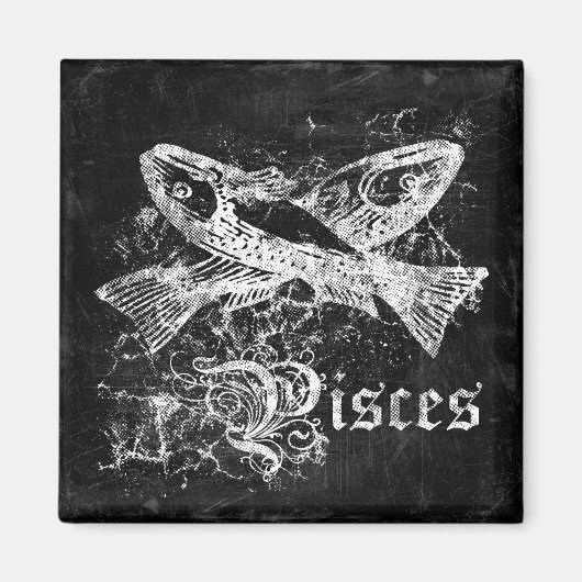 Vintage Zodiakiefisse Magnet (Vorne)