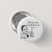 Vintage-Zollrückerstattungsscheck Button (Vorne & Hinten)