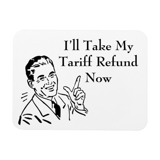 Vintage-Zollrückerstattungsscheck Magnet (Horizontal)