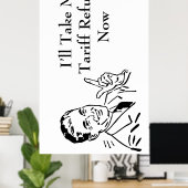 Vintage-Zollrückerstattungsscheck Poster (Heimbüro)