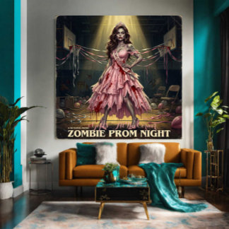 Vintage Zombie-Abiturball-Queen Poster