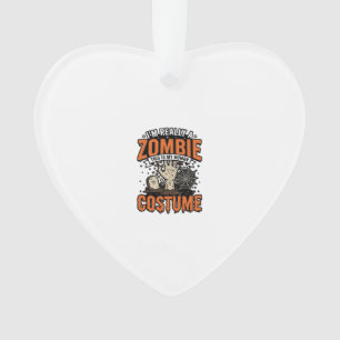 Vintage-Zombie-Kostüm Halloween-Shirt-Design_1 Ornament