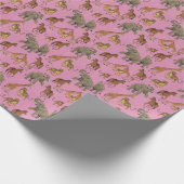 Vintage-Zoo-Tiere Geschenkpapier (Ecke)