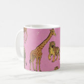 Vintage-Zoo-Tiere Kaffeetasse (Vorderseite Links)