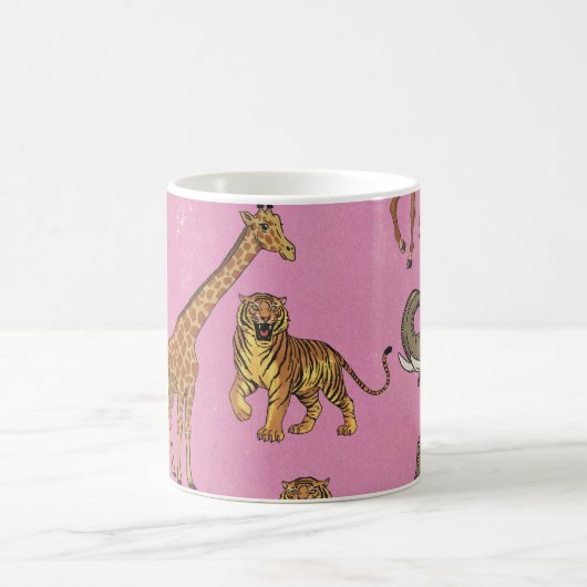 Vintage-Zoo-Tiere Kaffeetasse (Mittel)
