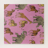 Vintage-Zoo-Tiere Puzzle (Horizontal)