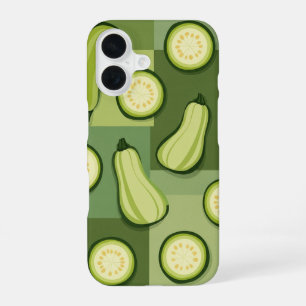 Vintage-Zucchini-Muster iPhone 16 Hülle