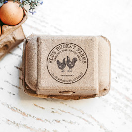 Vintage Zuchtbetriebe Etikett für frische Eier Gummistempel