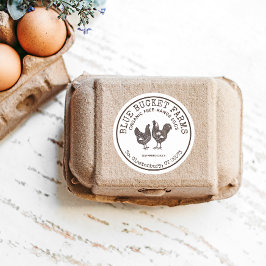 Vintage Zuchtbetriebe Etikett für frische Eier Runder Aufkleber