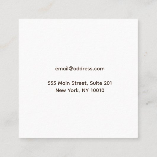 Vintage Zuchtbetriebe Frischeier Quadratische Visitenkarte (Rückseite)