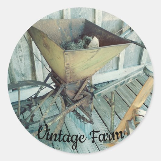 Vintage Züchteranlage Runder Aufkleber (Vorderseite)