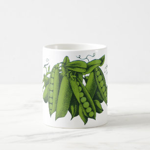 Vintage Zucker-Schoten, Lebensmittel, gesunde Gemü Kaffeetasse