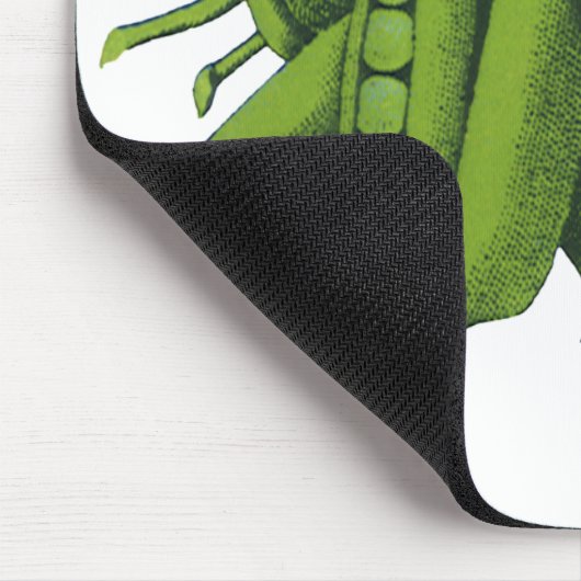 Vintage Zuckererbsen, Lebensmittel, gesunde Gemüse Mousepad (Ecke)