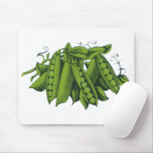 Vintage Zuckererbsen, Lebensmittel, gesunde Gemüse Mousepad (Mit Mouse)