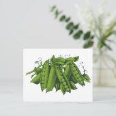 Vintage Zuckererbsen, Lebensmittel, gesunde Gemüse Postkarte (Stehend Vorderseite)