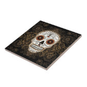 Vintage Zuckerschädel-Fliese Fliese (Seite)