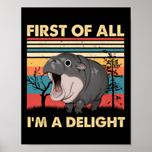 Vintage Zuerst einmal bin ich ein Entzücken Moo De Poster