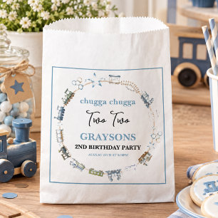 Vintage-Zug 2. Geburtstag – Choo Choo Party Geschenktütchen