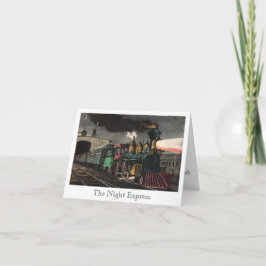 Vintage Zug | Die Nacht-Express Danksagungskarte Dankeskarte