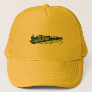Vintage Zug - Dunkelgrün Truckerkappe