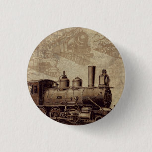 Vintage-Zug Eisenbahnknopf Button