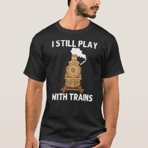 Vintage-Zug-Kunst für Männer Frauen Dampf-Lokomoti T-Shirt