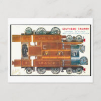 Vintage-Zug-Papier-Spielzeug--Southern Railway