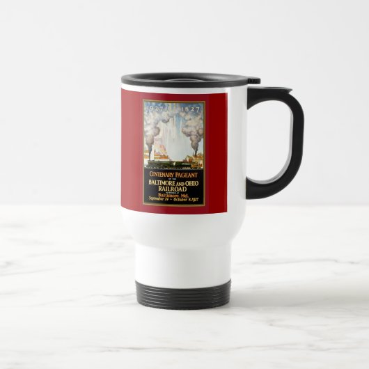 Vintage Zug-Reise-Plakat-Kunst Reisebecher (Rechts)