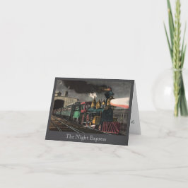 Vintage Zug | The Night Express Dark Dankeskarte