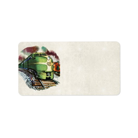 Vintage Zugadresse Adressaufkleber (Vorne)