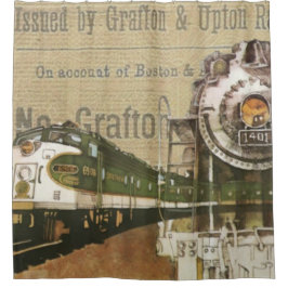 Vintage Zugausdruck Duschvorhang