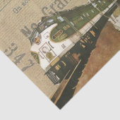 Vintage Zugausdruck Seidenpapier (Ausschnitt)