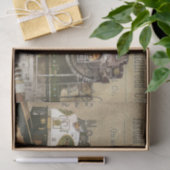 Vintage Zugausdruck Seidenpapier (Geschenk)