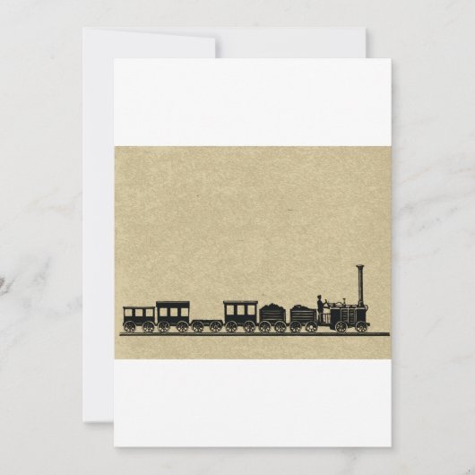 Vintage Zugeinladungen Einladung (Vorderseite)