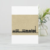 Vintage Zugeinladungen Einladung (Stehend Vorderseite)