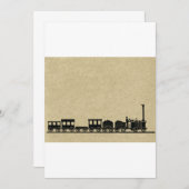 Vintage Zugeinladungen Einladung (Vorne/Hinten)