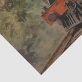 Vintage Zugentkoppelung Seidenpapier (Detail)