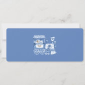 Vintage Zugfahrscheinwerfer Kinderdusche Einladung (Rückseite)