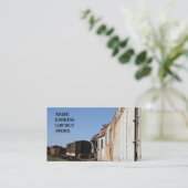 Vintage Zugfahrzeuge auf dem Gelände Visitenkarte (Stehend Vorderseite)