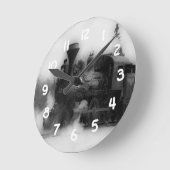 Vintage Zuglokomotive-Uhr Runde Wanduhr (Winkel)