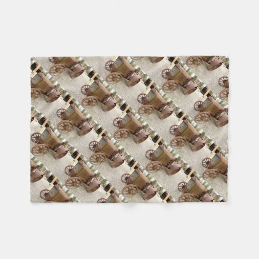 Vintage Zugmaschine Fleecedecke (Vorderseite (Horizontal))