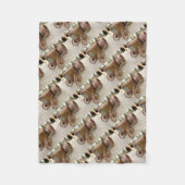 Vintage Zugmaschine Fleecedecke (Vorderseite)