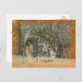 Vintage Zugmaschine für jeden Anlass Einladungspostkarte (Vorne/Hinten)